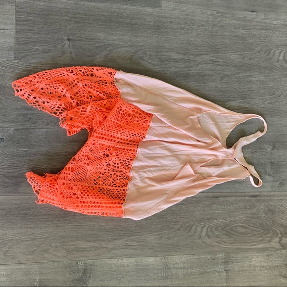 Free People Pink Long Shirt Top Blouse XS. M - Picture 7 of 8